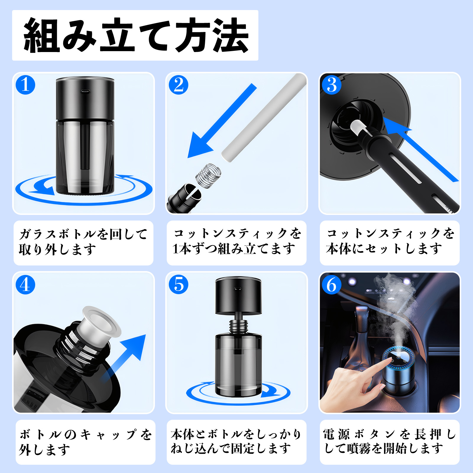 本田 WR-V DG5型 2代目 車 アロマディフューザー 芳香剤