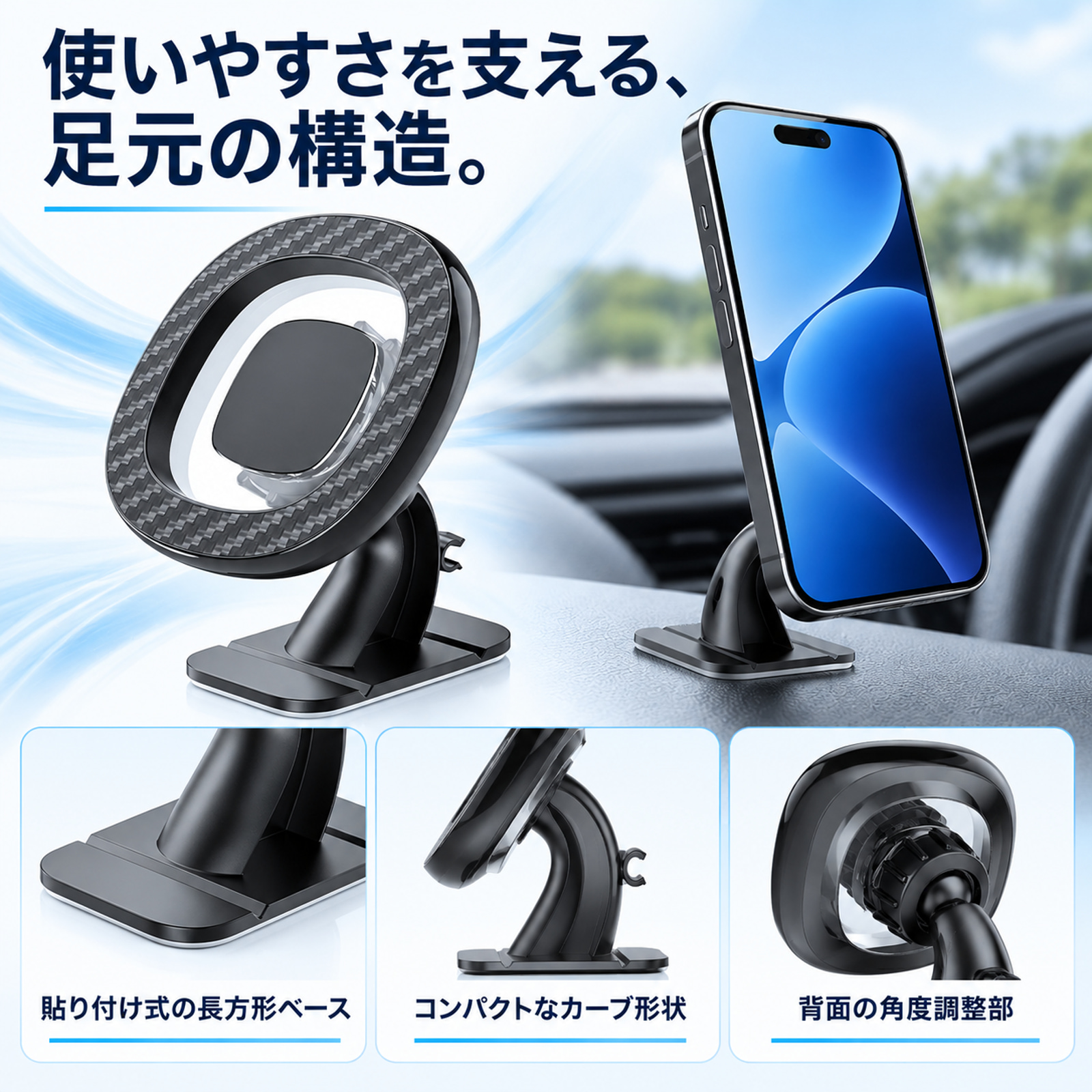 レクサス RX500h RX450h+ 350h 350 互換性 車用スマホホルダー 車用 マグネット式 車載スタンド 吹き出し口 ダッシュボード 2WAY WeCar |  | 10
