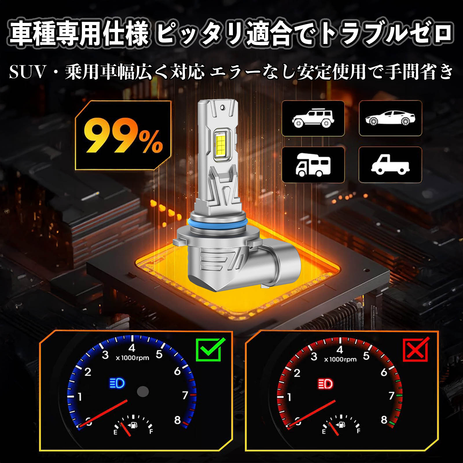 インテグラ DB6 7 8 9系DC1 2 DC5系 LED バルブ ヘッドライト フォグランプ ホワイト H1 H4 H19 HIR2 HB3 HB4 H7 H11 H8 H16 爆光 Hi/Lo FOG 12V WeCar |  | 16