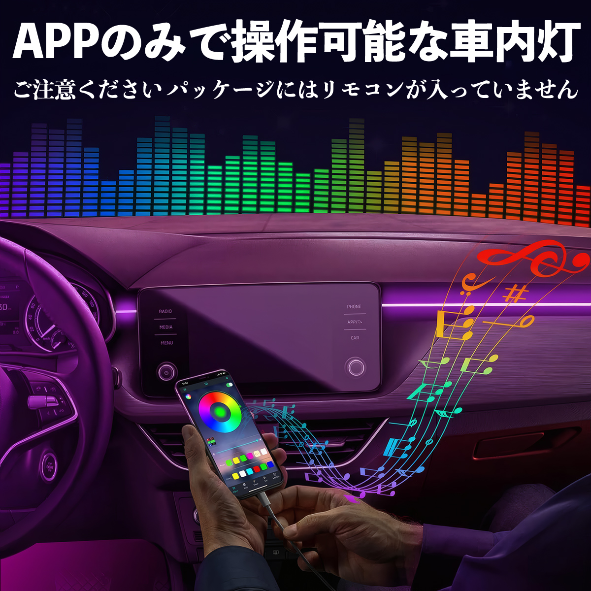 本田 N-BOX JF5 JF6型 車 アンビエントライト イルミネーションLED EL