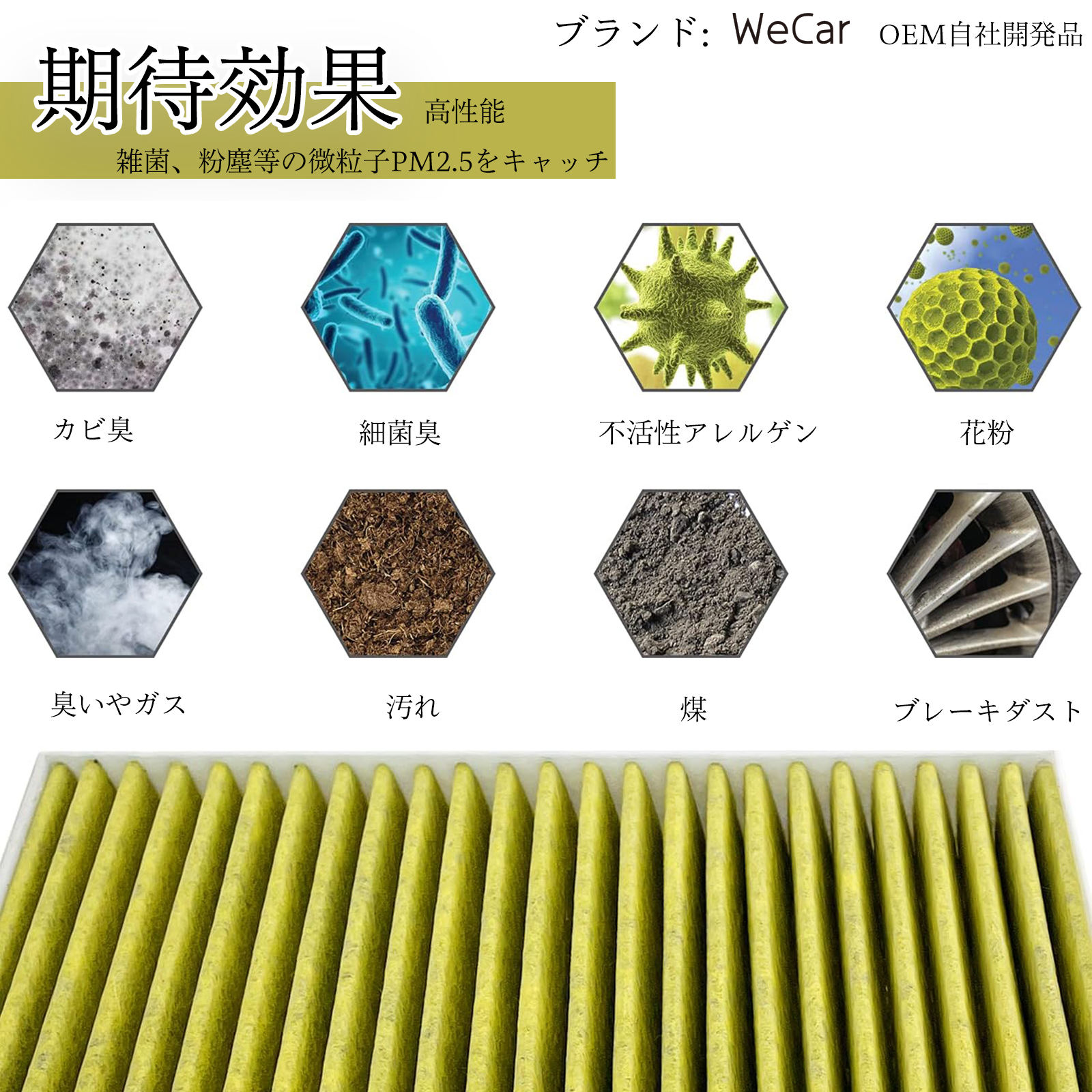 ホンダ N-BOX() JF3 4 5 6 エアコンフィルター 活性炭入り PM2.5対応 脱臭 抗菌 防カビ 花粉 抗ウィルス 交換用 車用 特殊5層 80292-TTA-941 関連画像3