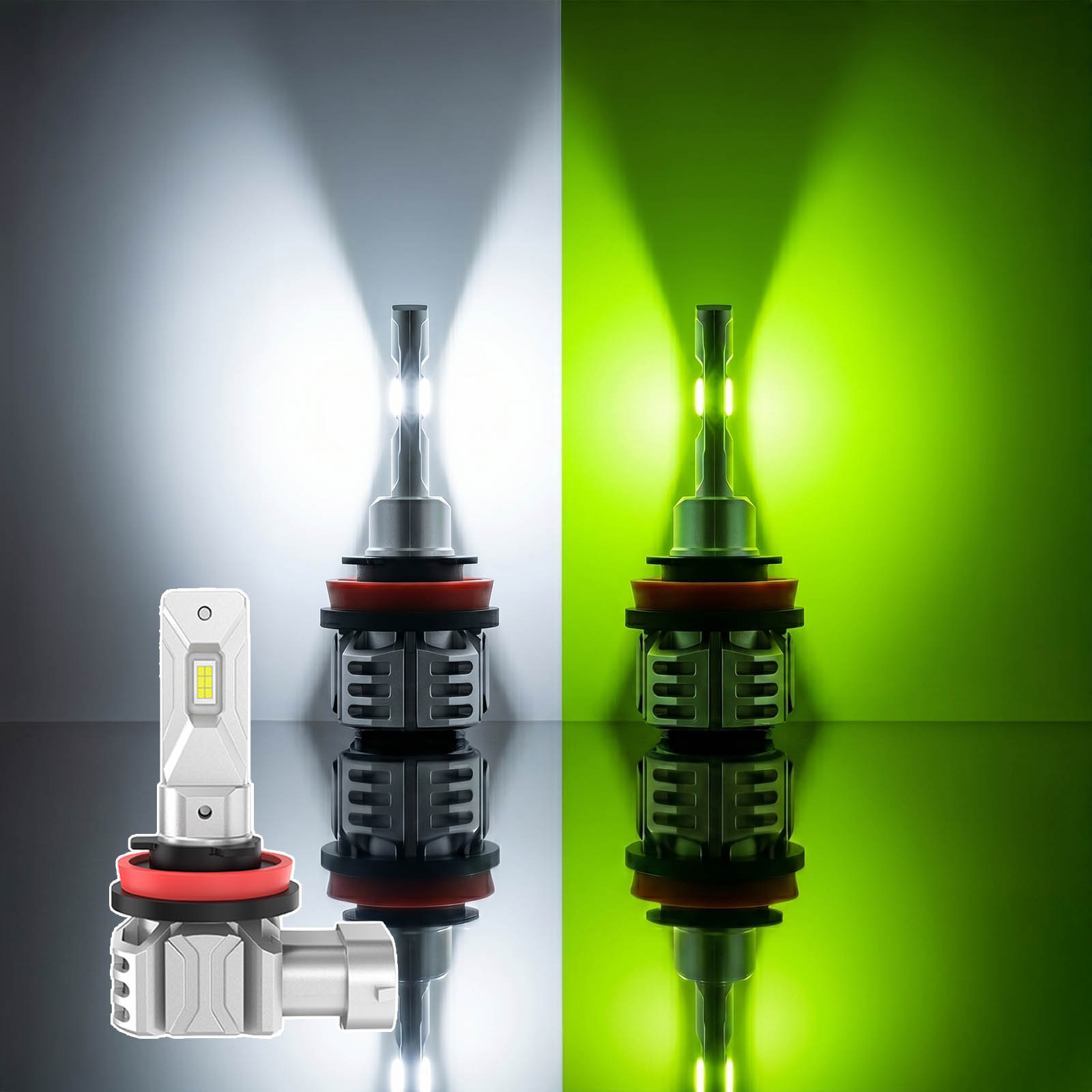 200系クラウン マークX LEDフォグ ライムグリーン H8 H11 H16 トヨタ マークXジオ H8 H11 H16 LED フォグランプ 車用 CSP LEDチップ