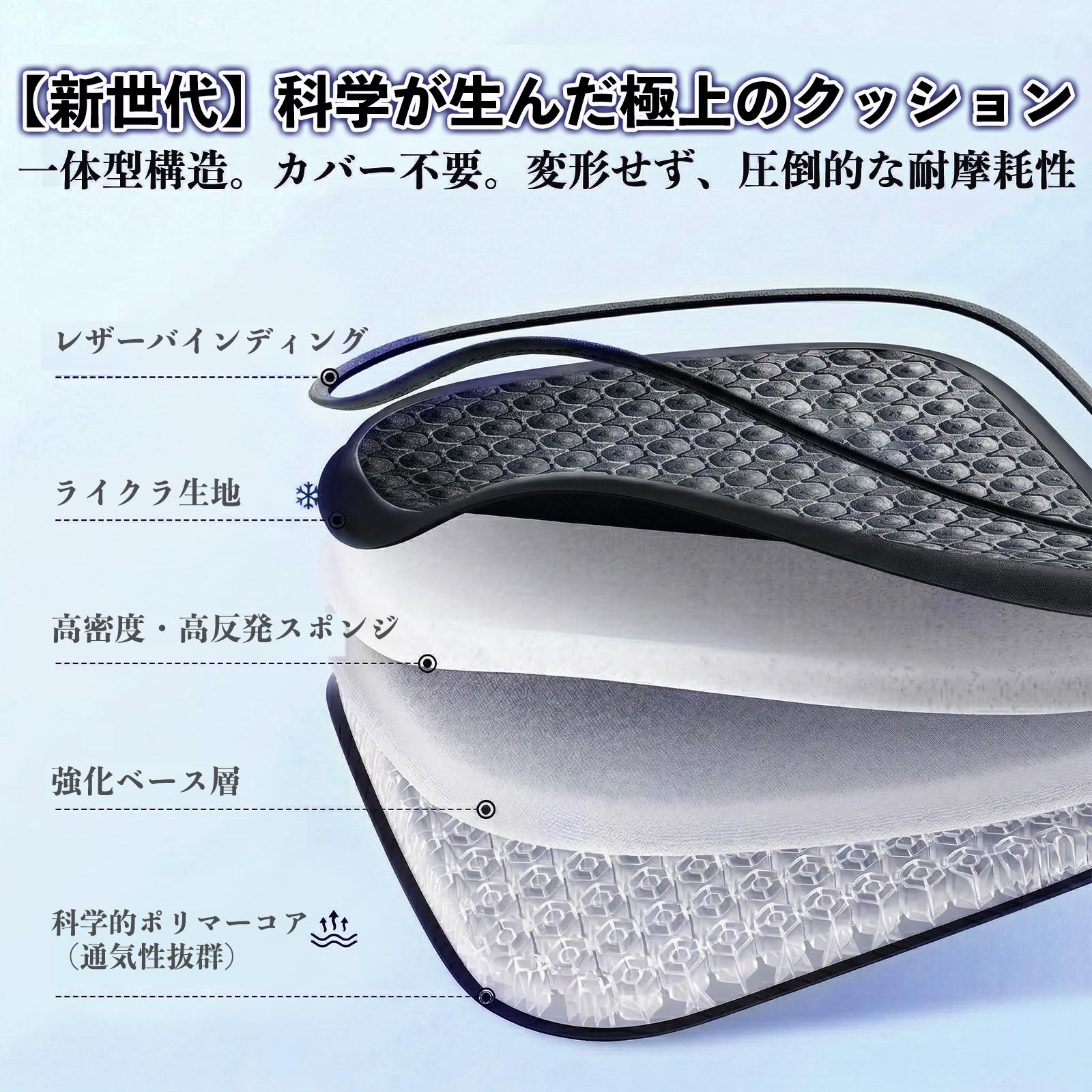 ダイハツ ウェイク シートクッション カークッション 車用 座布団 特大