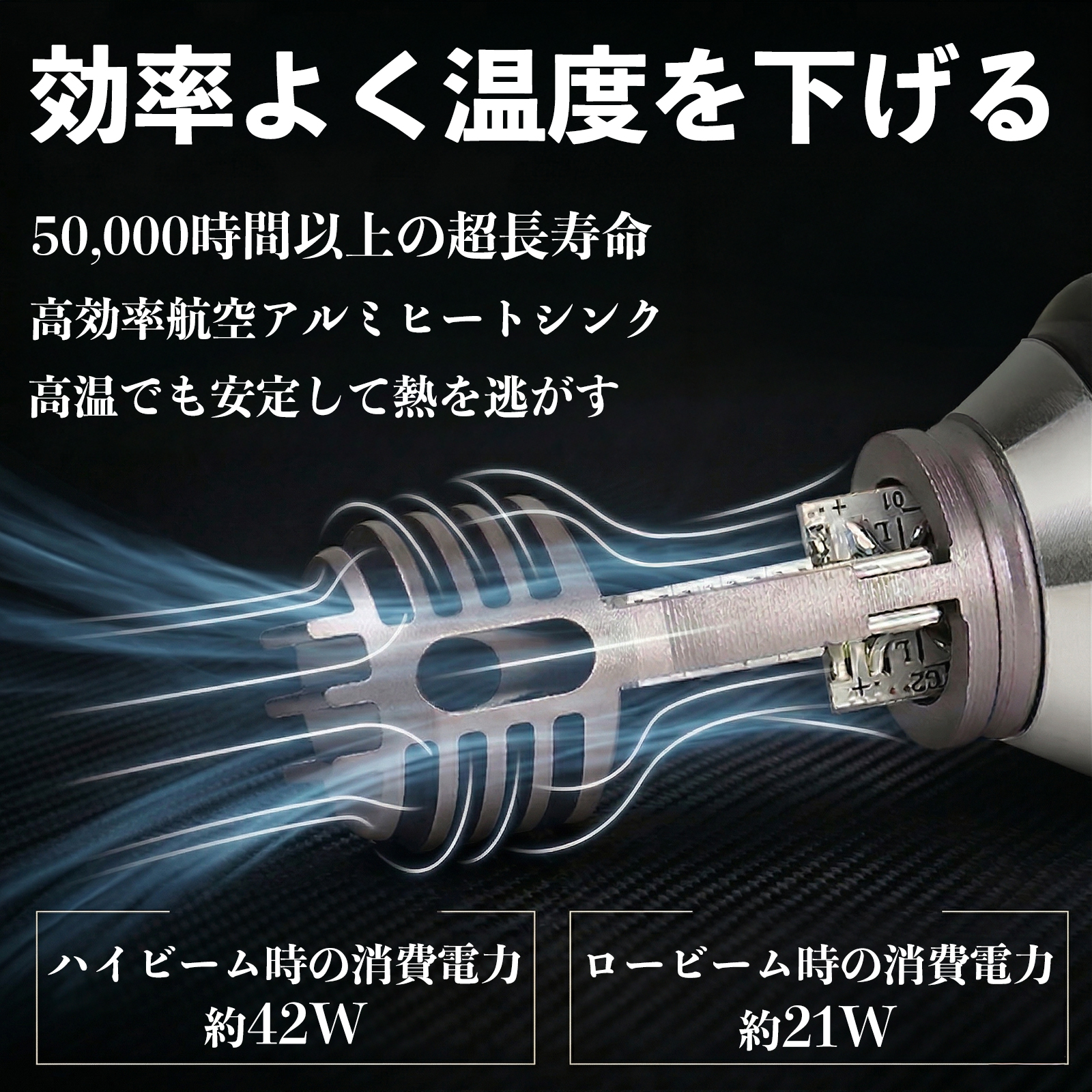 スズキ アドレスV125S CF4MA PH11 バイク LED ヘッドライト ヘッドライトバルブ バルブ Hi/Lo 切替 高輝度 AC/DC12V ホワイト 純白光 1個 WeCar 関連画像3