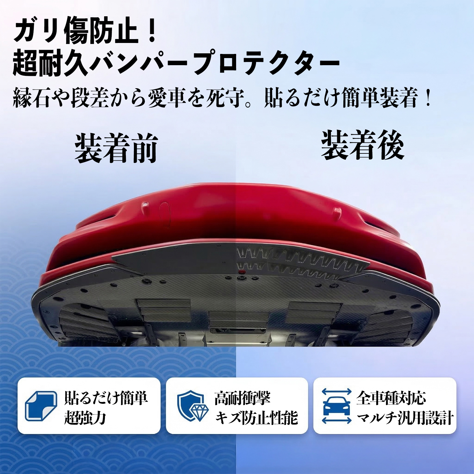 汎用車種 ボルテックスジェネレータ シェブロン形状 実効空力デバイス リアディフューザー ブラック 2本セット WeCar 関連画像3