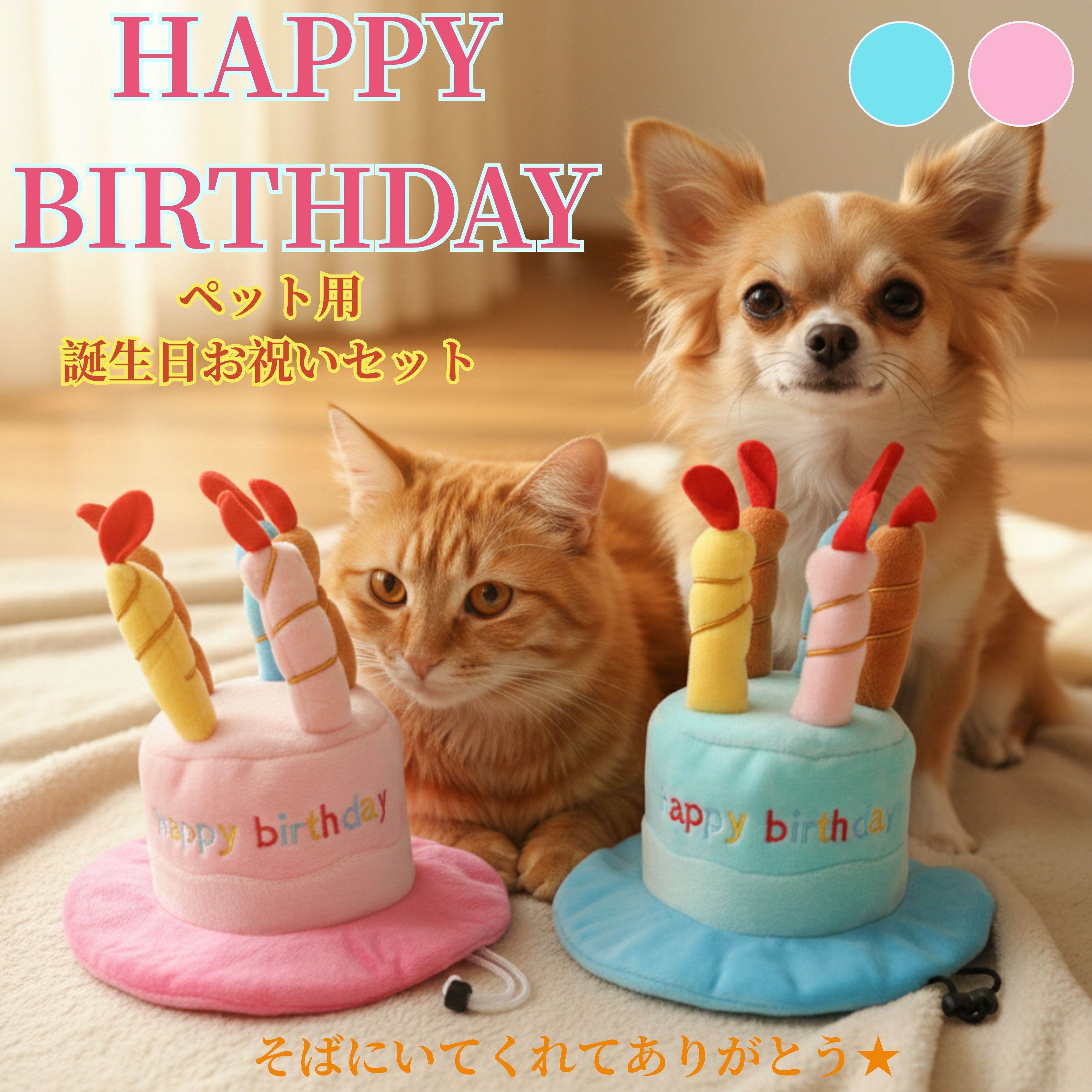 犬 誕生日 グッズ 帽子 スタイ 誕生日セット 3点セット 衣装 犬用