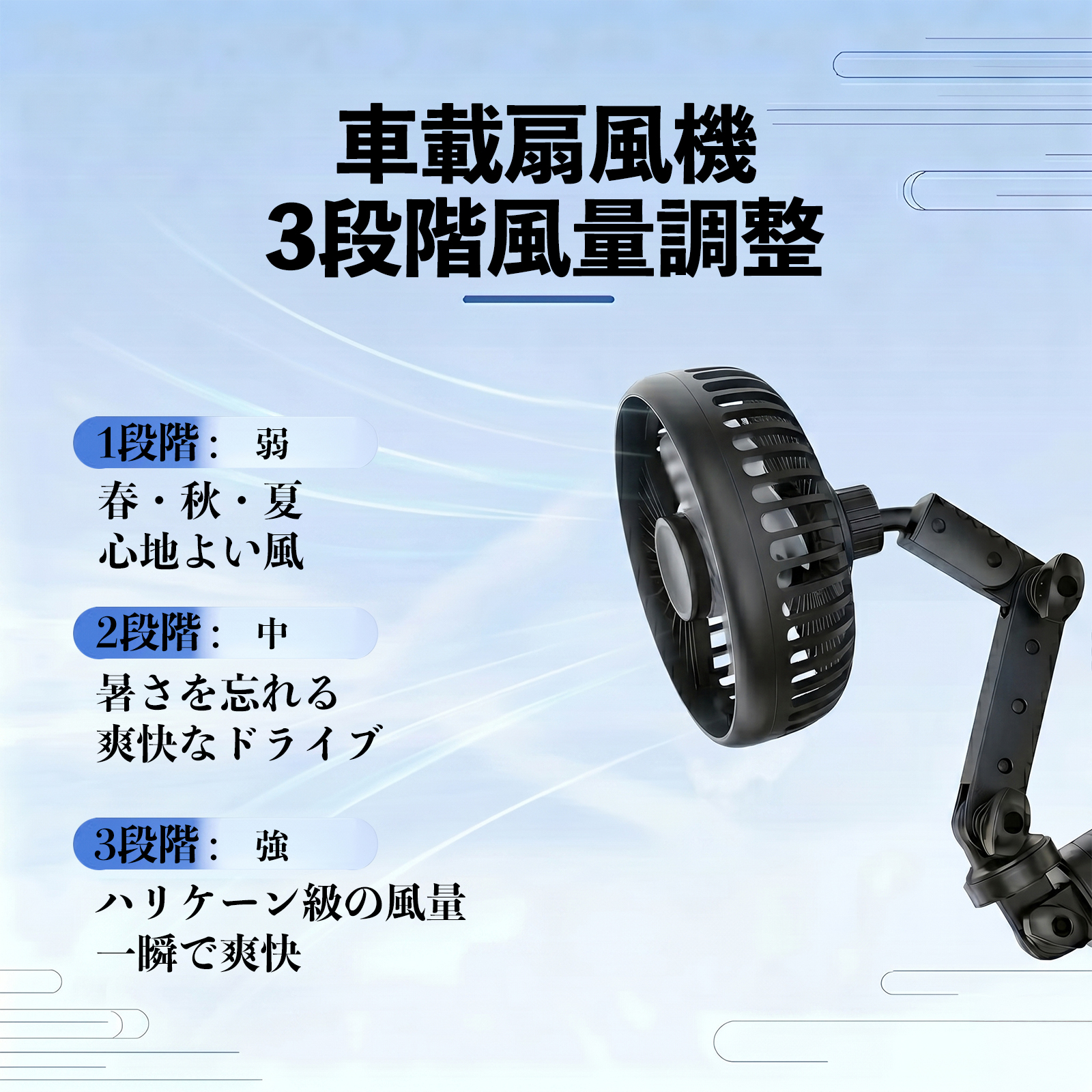 本田 フリードプラス GB系 車載扇風機 車用 カップホルダー用 USB 車載