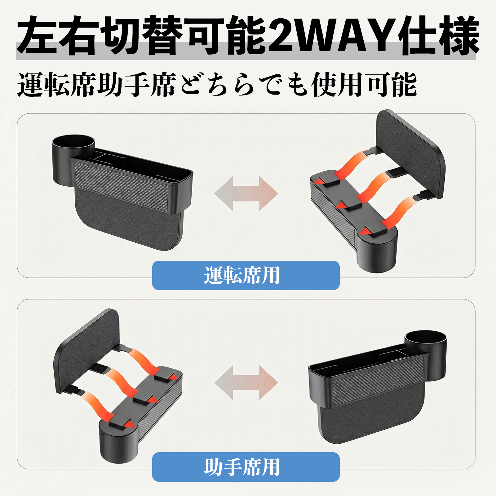 トヨタ アイシス NM ZNM10系 隙間収納ボックス 車用 シートサイド