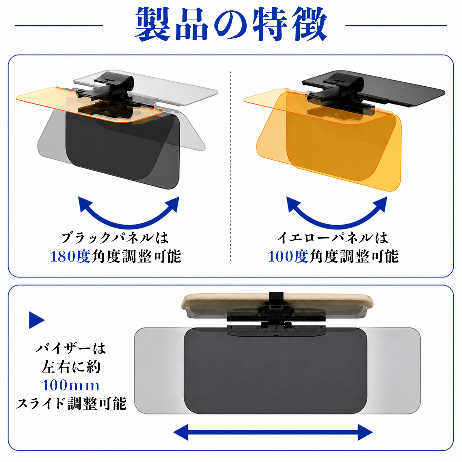 ダイハツ ウェイク UVワイドバイザー 車用 サンバイザー サンシェード