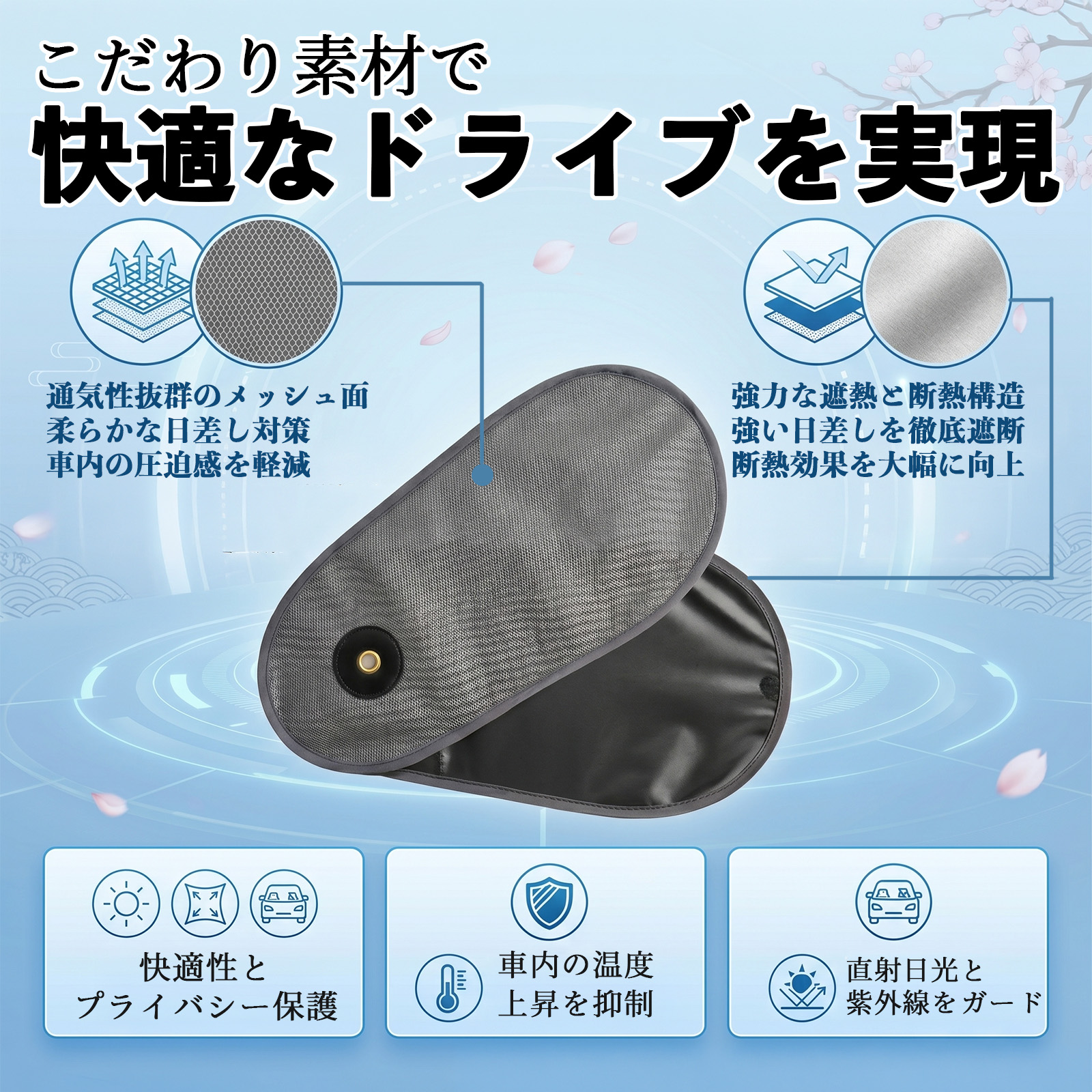 トヨタ レジアスエース 回転式 サイドサンシェ...の詳細画像4