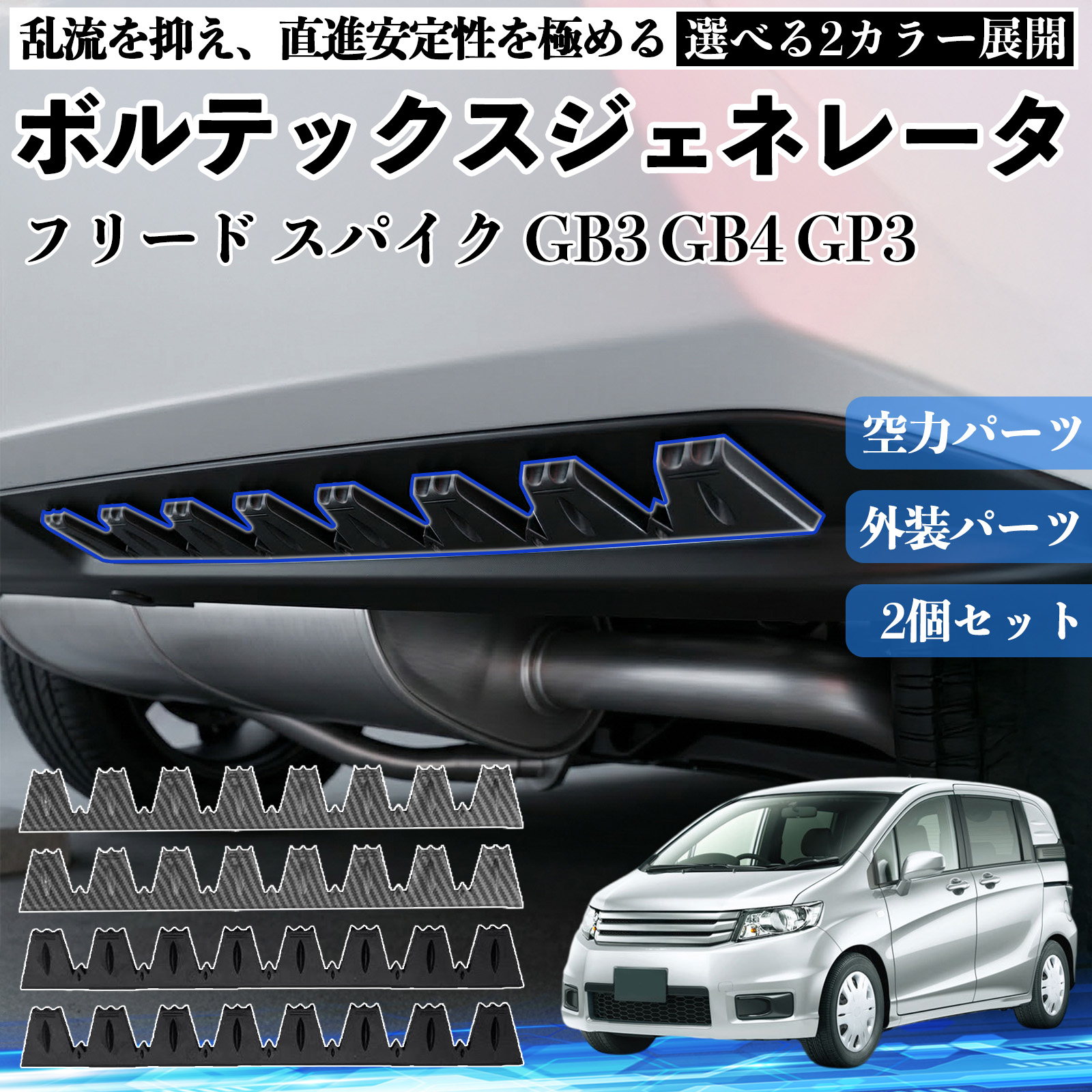 スバル サンバー TT1 TT2 TV1 TV2 ボルテックスジェネレータ