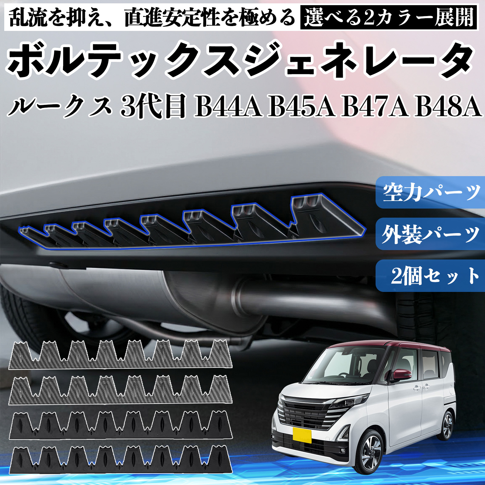 ラルグス　スペックD リアのみ　ヴォクシー　ノア　エスクァイア　80 トヨタ ノア ヴォクシー エスクァイア 80系 ボルテックスジェネレータ