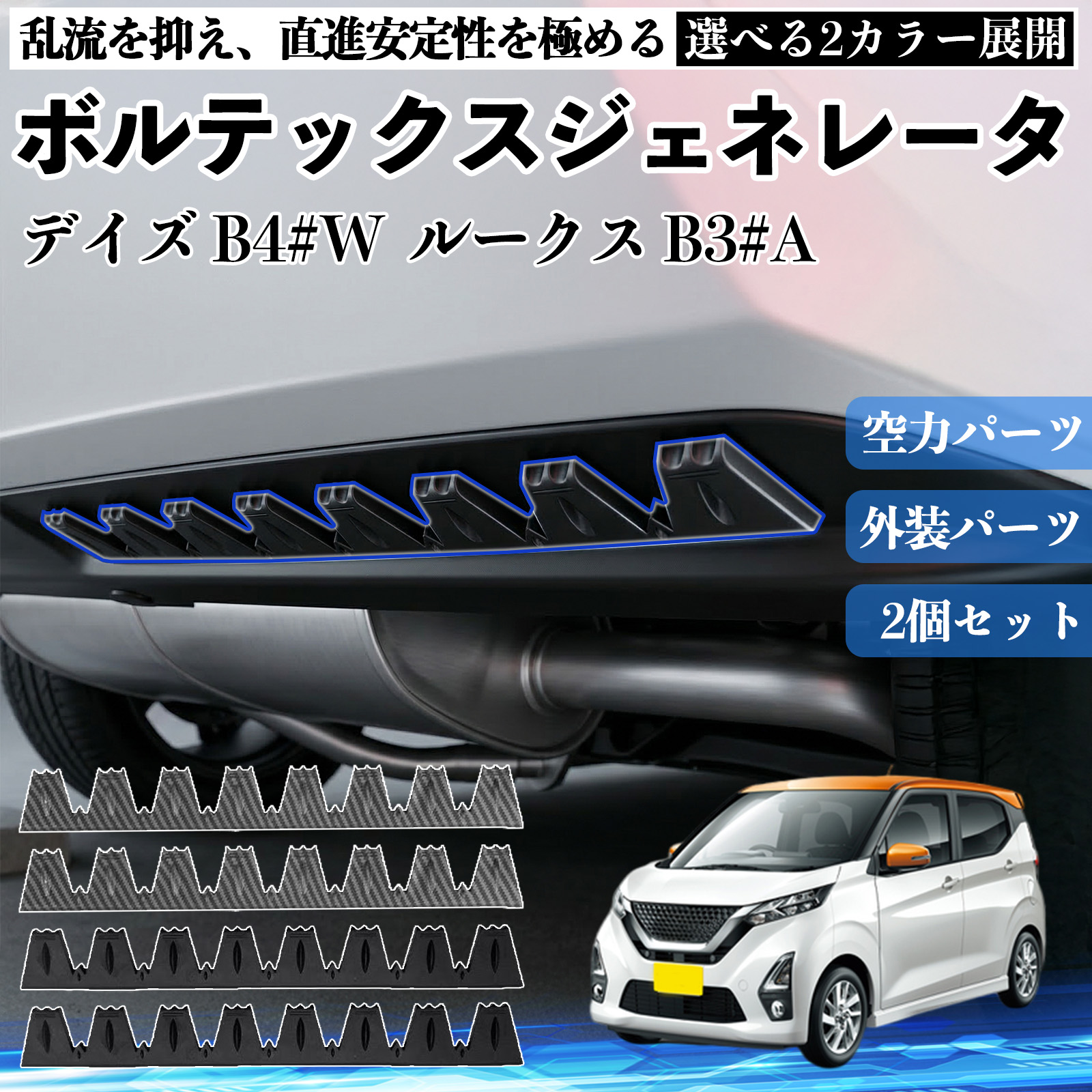 日産 デイズ B4#W ルークス B3#A ボルテックスジェネレータ シェブロン