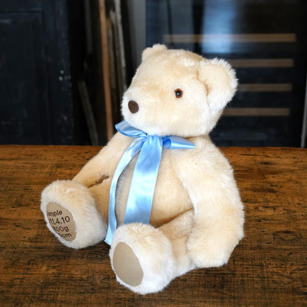 足裏刺繍入り 体重ベア (ウエイトベア) ハッピーベア 出生体重の