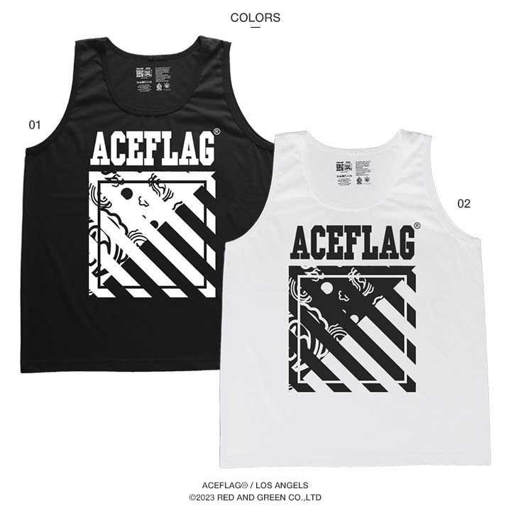 ACE FLAG ノースリーブ 大きいサイズ エースフラッグ バスケットシャツ バスケシャツ タンクトップ バイアス柄 ペイズリー柄 ビッグシルエット ペイズリー柄｜weekindenim｜10