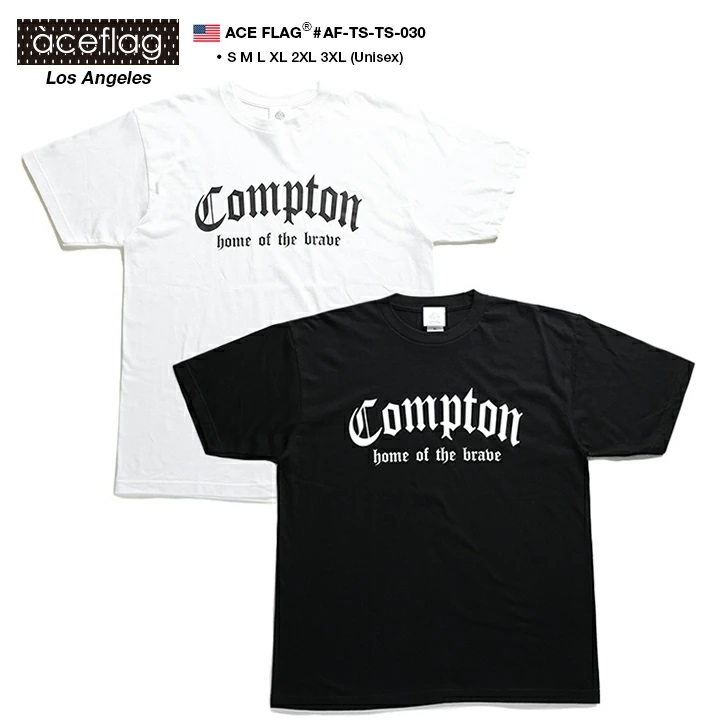 ACE FLAG Tシャツ 半袖 大きいサイズ ビッグシルエット エースフラッグ おしゃれ かっこいい Compton コンプトン ロゴ ヒップホップ ストリート系 ブランド｜weekindenim｜04