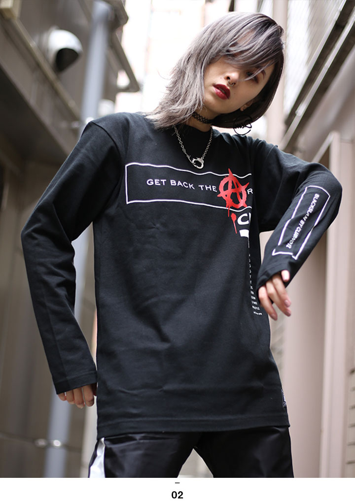 ブラックスラム BLACK SLAM CLUBNO1Z クラブノイズ ロンT アナーキー 