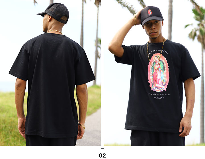 ACE FLAG Tシャツ 半袖 大きいサイズ エースフラッグ シンプル 聖母