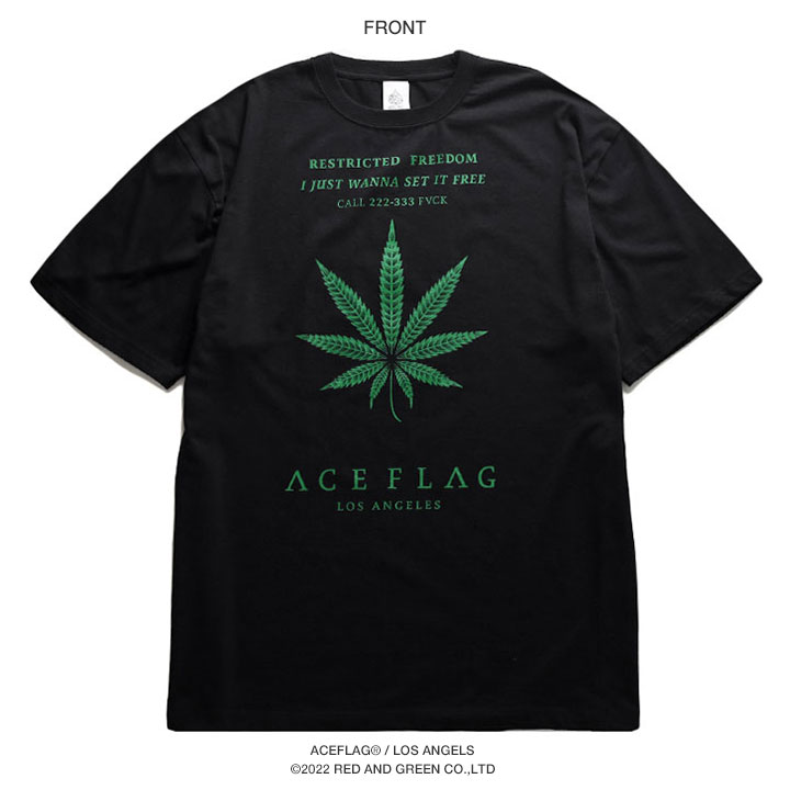 ACE FLAG Tシャツ 半袖 大きいサイズ エースフラッグ シンプル 大麻 マリファナ ヘンプ ロゴ チカーノ ローライダー｜weekindenim｜11