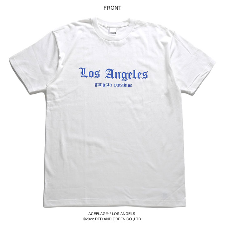 ACE FLAG Tシャツ 半袖 大きいサイズ エースフラッグ シンプル 西海岸 Los Angeles ロサンゼルス ギャング スラング クリップス｜weekindenim｜09