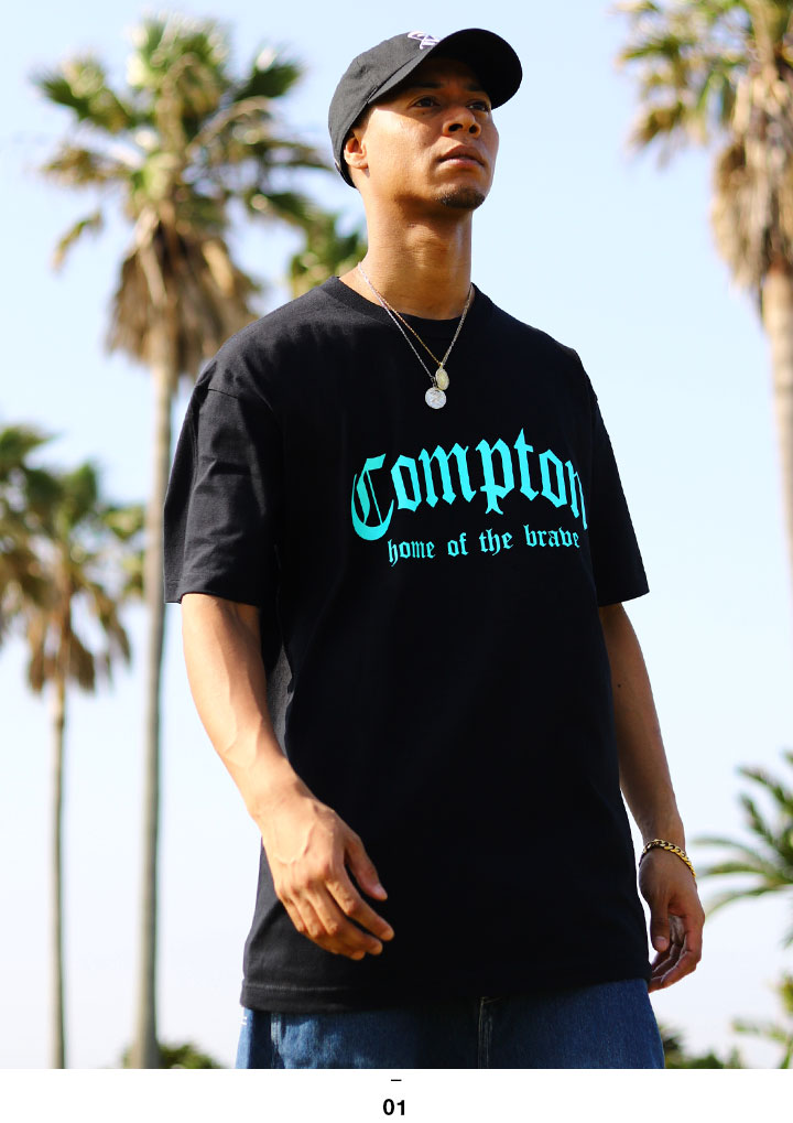 ACE FLAG Tシャツ 半袖 大きいサイズ エースフラッグ シンプル ビッグシルエット オーバーサイズ Compton コンプトン ロゴ グリーン系 ミント｜weekindenim｜05