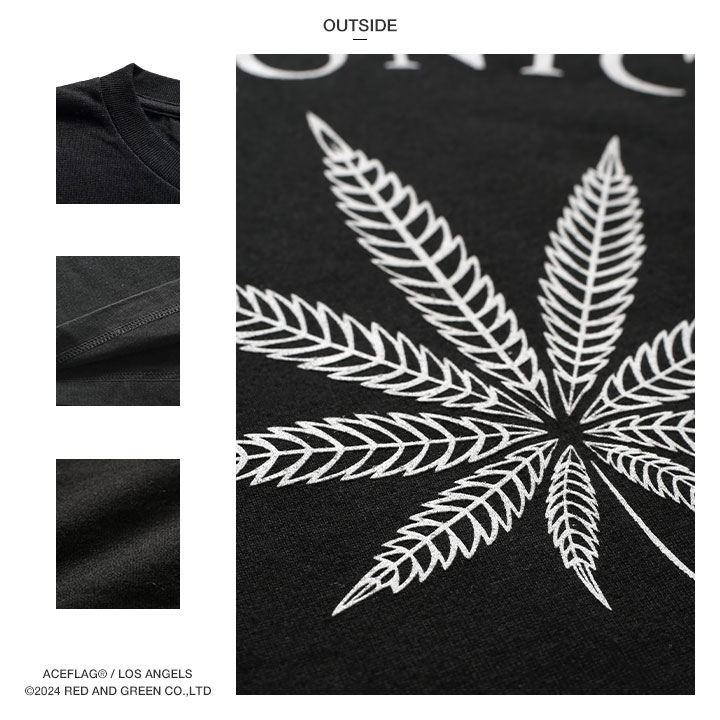 ACE FLAG Tシャツ 半袖 大きいサイズ エースフラッグ BUDS ばっず バッズ 大麻 マリファナ ヘンプ ロゴ オーバーサイズ ビッグシルエット｜weekindenim｜14