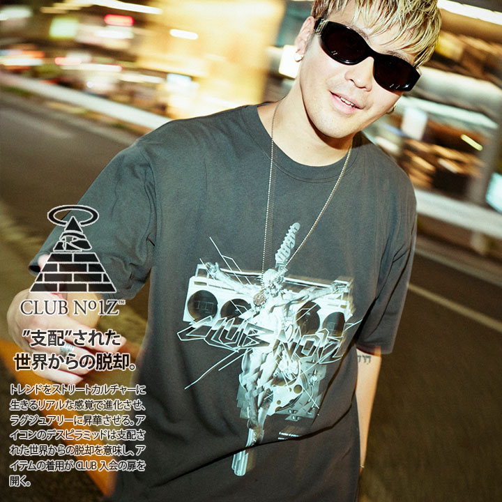 CLUB NO1Z 黒シブ Tシャツ 半袖 大きいサイズ クラブノイズ オーバー
