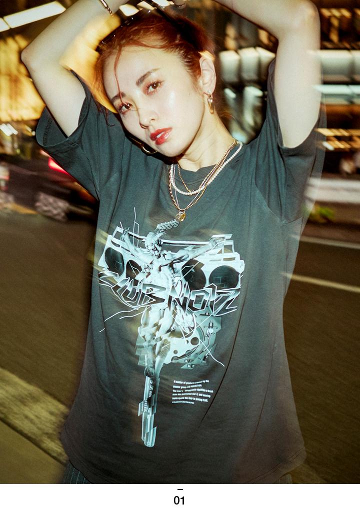 CLUB NO1Z 黒シブ Tシャツ 半袖 大きいサイズ クラブノイズ オーバー