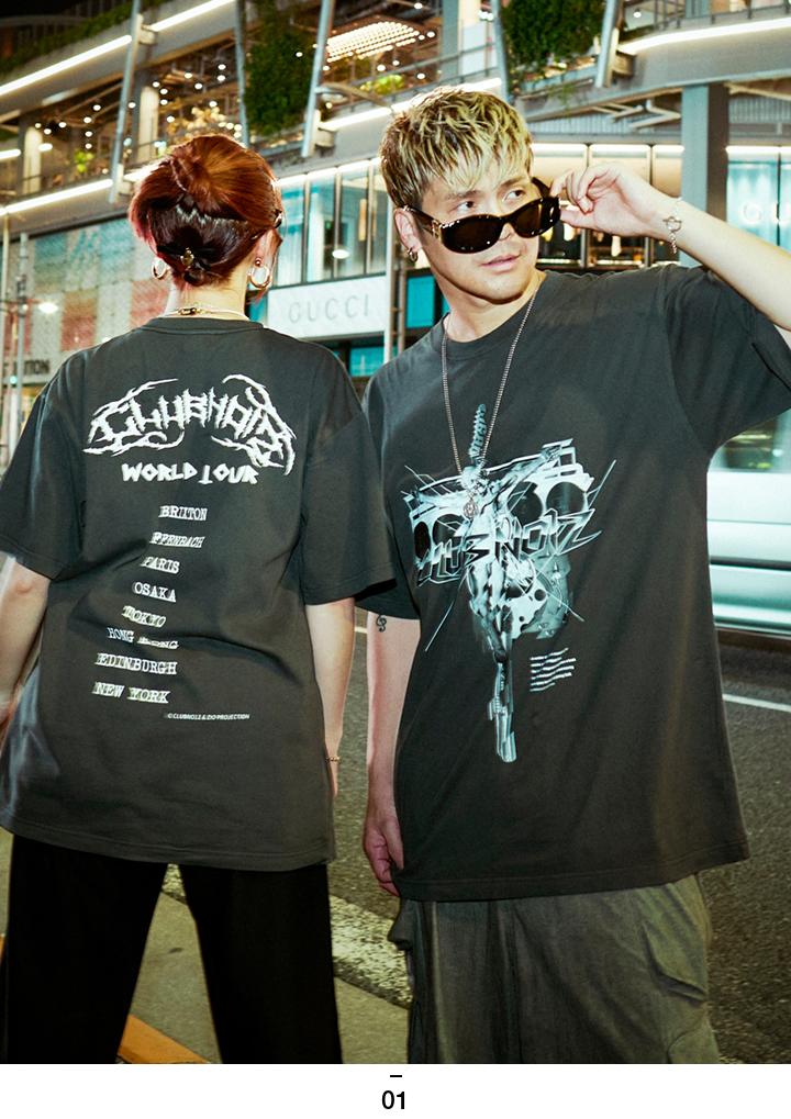 CLUB NO1Z 黒シブ Tシャツ 半袖 大きいサイズ クラブノイズ オーバー