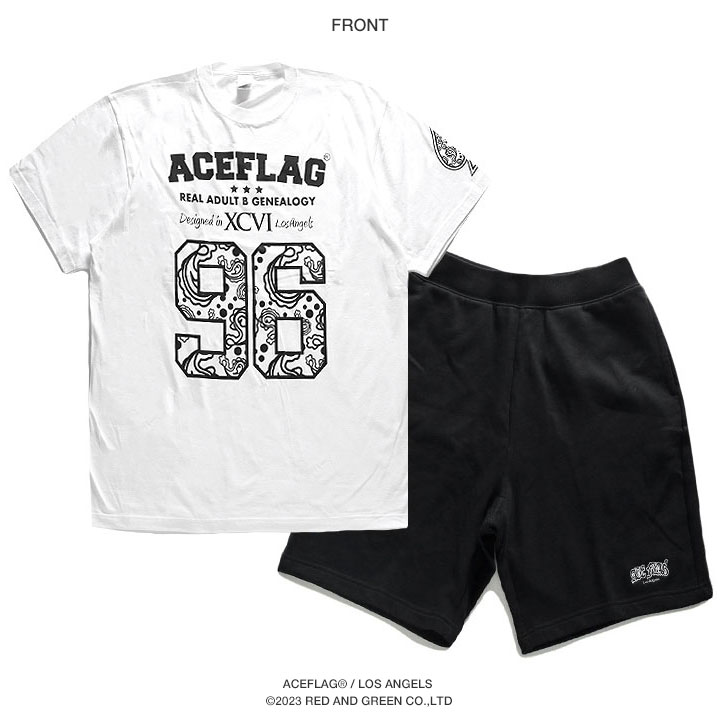 ACEFLAG ACE FLAG 上下セット 半袖 ブランド Tシャツ ハーフ