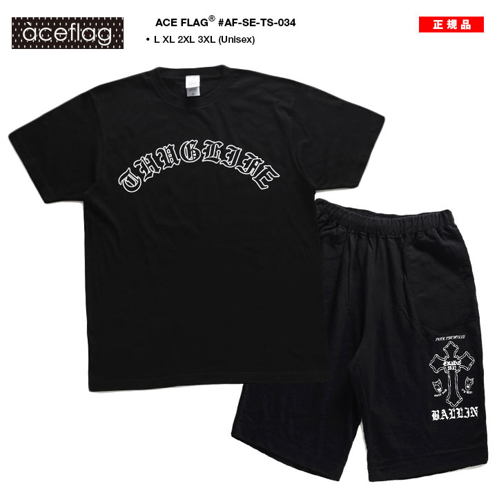 ACEFLAG（エースフラッグ） 上下セット 半袖 ブランド Tシャツ ハーフ