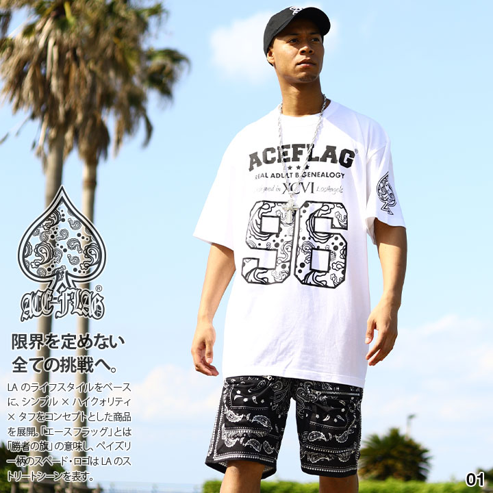 ACEFLAG ACE FLAG 上下セット 半袖 ブランド Tシャツ ハーフ