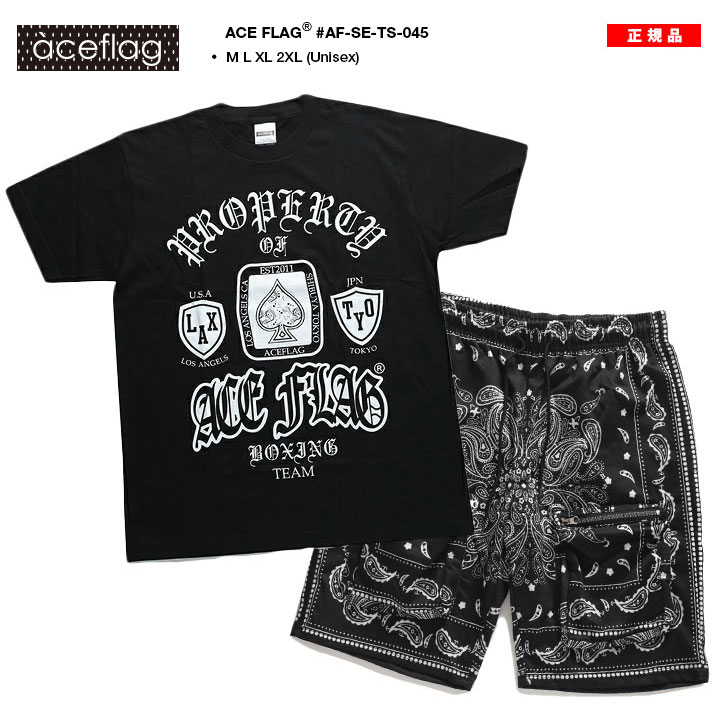 ACEFLAG（エースフラッグ） 上下セット 半袖 ブランド Tシャツ ハーフ