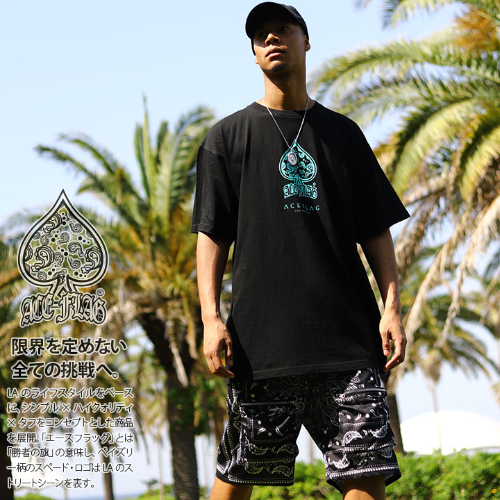 ACEFLAG ACE FLAG 上下セット 半袖 ブランド Tシャツ ハーフ