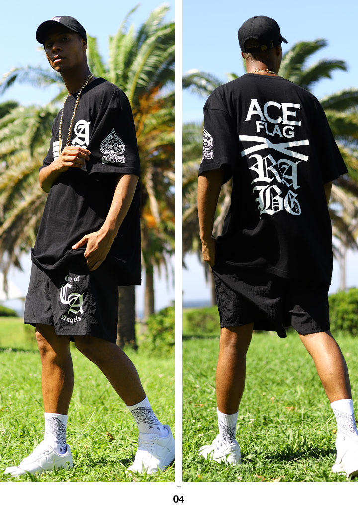 ACEFLAG（エースフラッグ） 上下セット 半袖 ブランド Tシャツ ハーフ