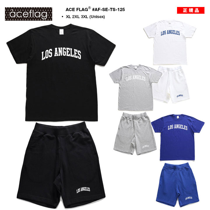 ACEFLAG ACE FLAG 上下セット 半袖 ブランド Tシャツ LA ハーフ