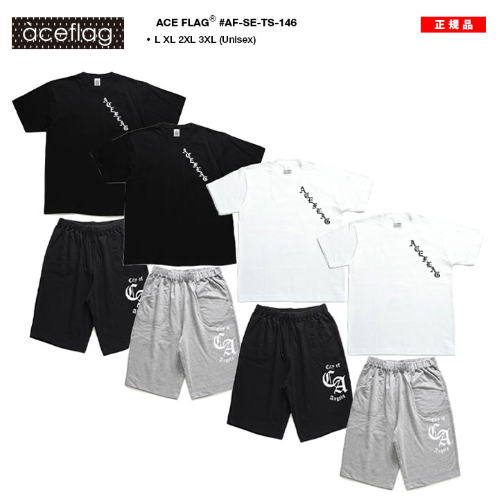 ACEFLAG（エースフラッグ） 上下セット 半袖 ブランド Tシャツ ハーフ