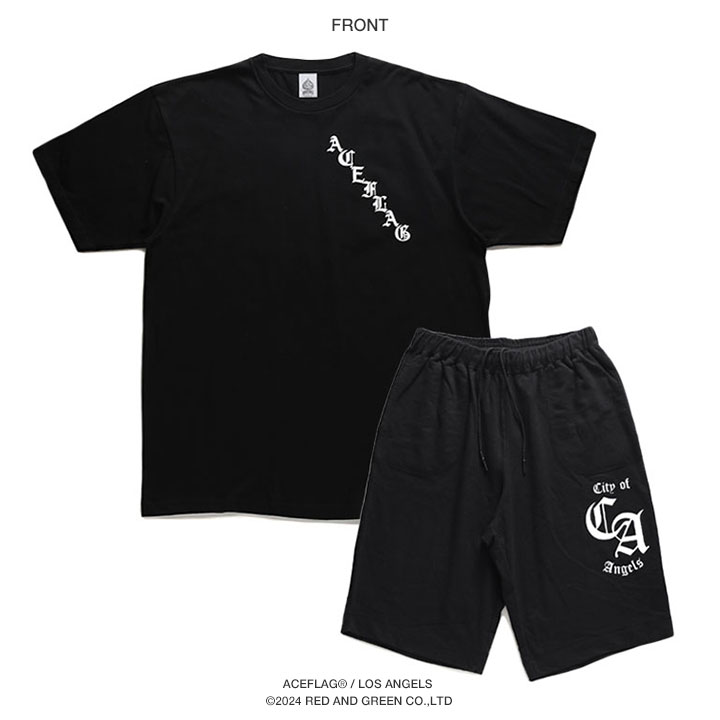 ACEFLAG（エースフラッグ） 上下セット 半袖 ブランド Tシャツ ハーフ