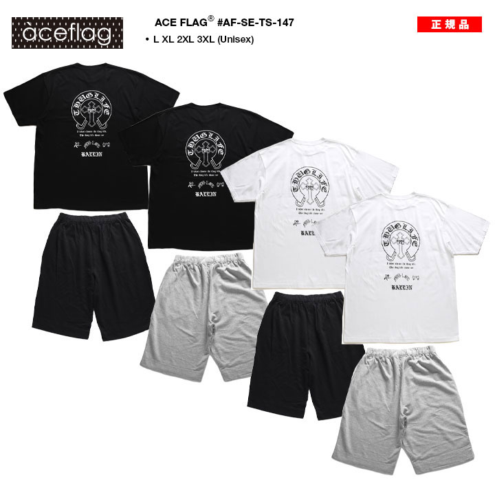 ACEFLAG（エースフラッグ） 上下セット 半袖 ブランド Tシャツ ハーフ