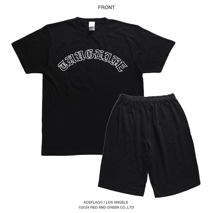 入手困難 即納 エースフラッグ ACEFLAG セットアップ 半袖 2Pac ACEFLAG ACE FLAG 上下セット 半袖 ブランド Tシャツ ハーフ