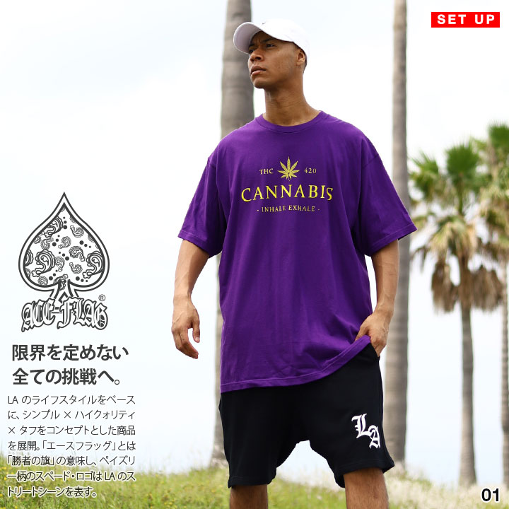 ACEFLAG ACE FLAG 上下セット 半袖 ブランド Tシャツ ハーフ