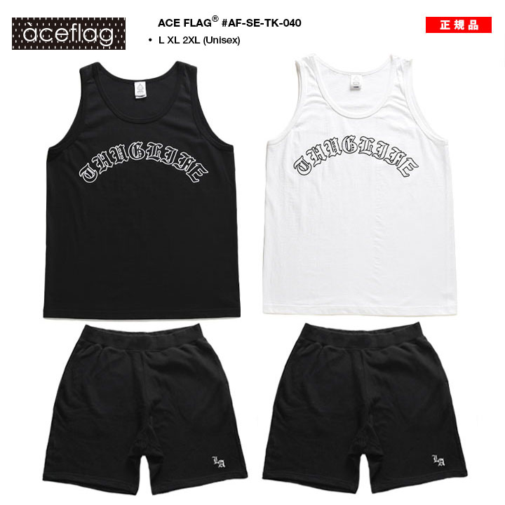 ACEFLAG（エースフラッグ） 上下セット ブランド ノースリーブ Tシャツ