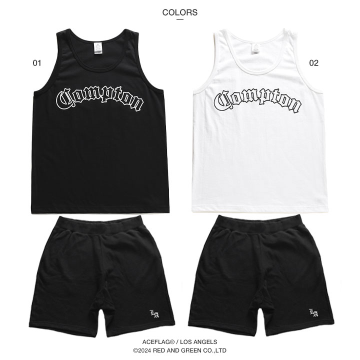 ACEFLAG（エースフラッグ） 上下セット ブランド ノースリーブ Tシャツ