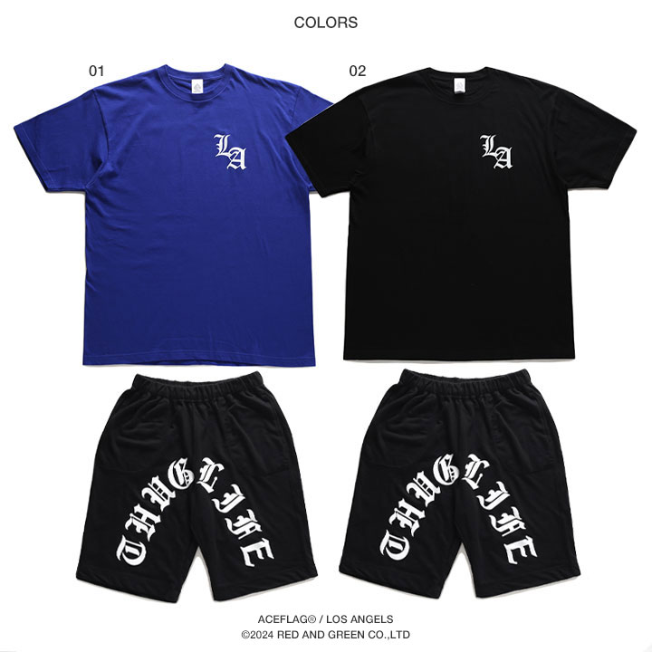 ACEFLAG（エースフラッグ） 上下セット 半袖 ブランド Tシャツ ハーフ