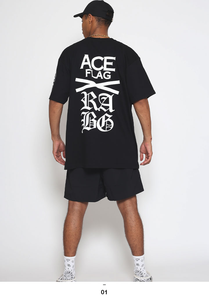 ACEFLAG（エースフラッグ） 上下セット 半袖 ブランド Tシャツ ハーフ