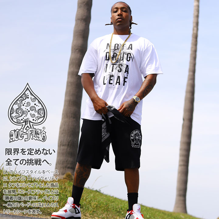 ACE FLAG 上下セット 半袖 ブランド Tシャツ ハーフパンツ メンズ 春夏用 白 黒 大きいサイズ エースフラッグ セットアップ スウェット 裏パイル 2Pac 馬蹄 ヘンプ HEMP ビッグシルエット b系 ヒップホップ ファッション ストリート系 ハイ 2025 新作 AF-SE-TS-199 ACEFLAG（エースフラッグ） 上下セット 半袖 ブランド Tシャツ ハーフ