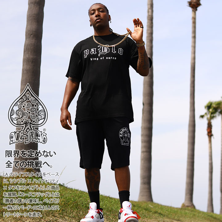 ballaholic ラベンダー　セットアップ（Tシャツ、ハーフパンツ） ACEFLAG（エースフラッグ） 上下セット 半袖 ブランド Tシャツ ハーフ
