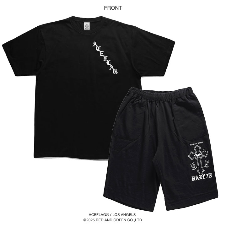 ACEFLAG ACE FLAG 上下セット 半袖 ブランド Tシャツ ハーフ