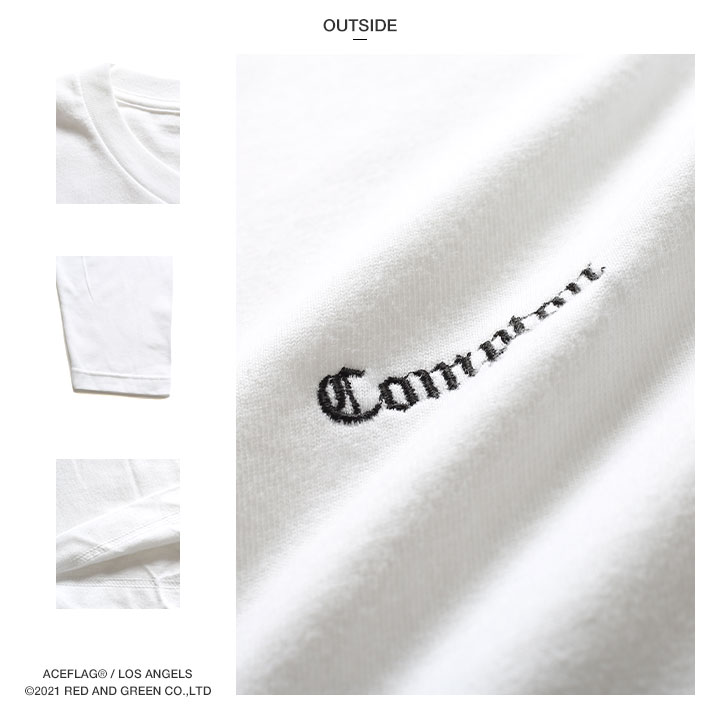 ACE FLAG ロンT  大きいサイズ エースフラッグ Tシャツ 長袖 おしゃれ かっこいい Compton コンプトン｜weekindenim｜15