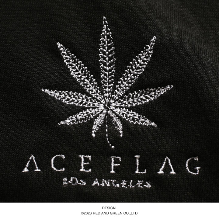 ACE FLAG ロンT 大きいサイズ エースフラッグ Tシャツ 長袖 おしゃれ かっこいい 大麻 マリファナ ヘンプ ロゴ 刺繍｜weekindenim｜12